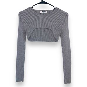 Ribbed Super Crop Longsleeve